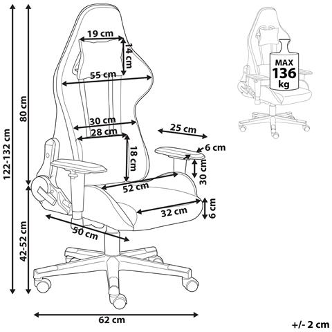 Sedia Da Gaming Warrior Nero - Foto 8