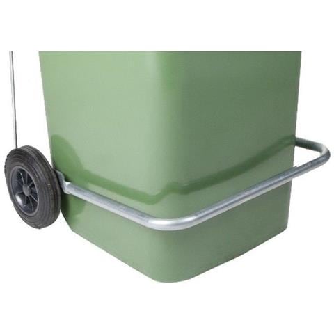 Pedale Alza Coperchio In Acciaio Per Bidoni Quadri Con Ruote Per Rifiuti - Per Bidone 120 Lt. - Foto 1