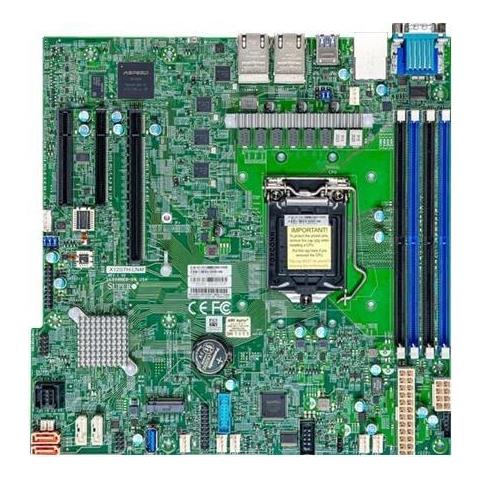 Super Micro X12sth-ln4f - Motherboard - Micro Atx - Lga1200-sockel - C256 Chipsatz - Usb 3,2 Gen 1 - 4 X Gigabit Lan - Onboard-grafik - Fr Sc512 F-350b1 (mbd-x12sth-ln4f-b) - Foto 1