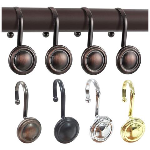 Set Di 12 Ganci Per Tenda Da Bagno Neri Black - Foto 2