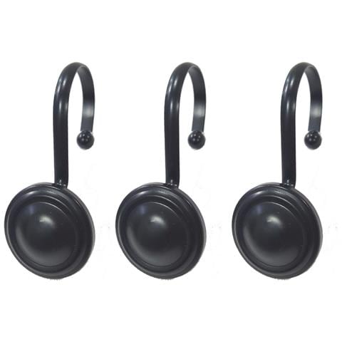 Set Di 12 Ganci Per Tenda Da Bagno Neri Black - Foto 3