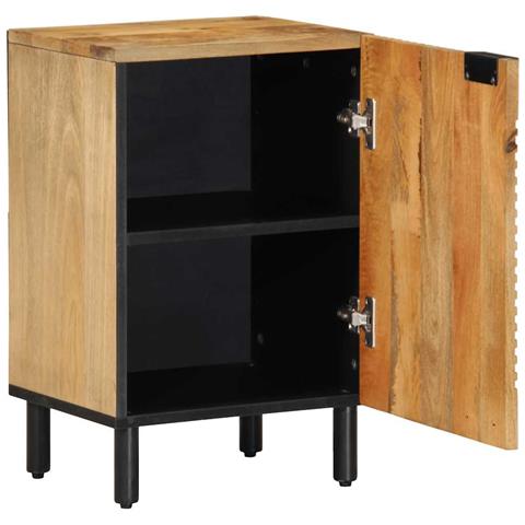 Mobiletto Da Bagno Marrone 38x33,5x58 Cm Legno Di Mango - Foto 2