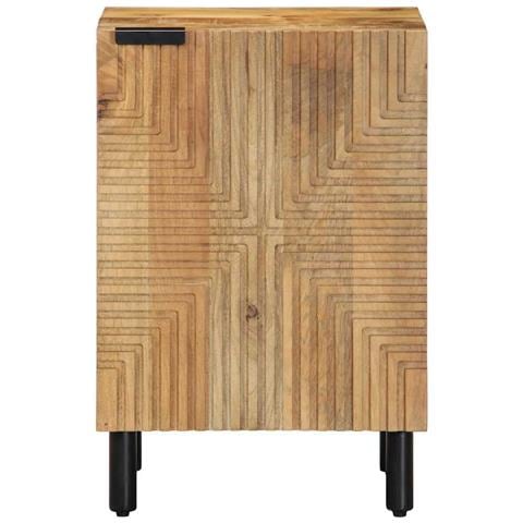 Mobiletto Da Bagno Marrone 38x33,5x58 Cm Legno Di Mango - Foto 3