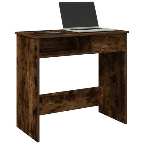 Scrivania Rovere Fumo 80x40x75 Cm In Legno Multistrato - Foto 1