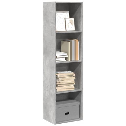 Libreria Grigio Cemento 40x30x152 Cm In Legno Multistrato - Foto 1