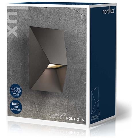 Pontio 15 Lampada Da Parete Compatta 25w Ip54, Nero - Foto 5