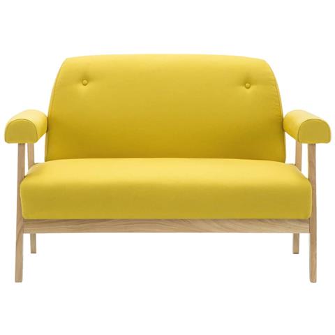 Lusso Casadino -  Divano A 2 Posti In Tessuto Giallo - Foto 2