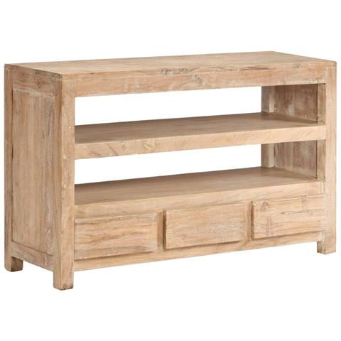 Mobile Porta Tv In Legno Di Acacia 90x30x55 Cm Marrone Chiaro - Foto 2