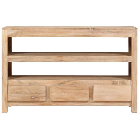 Mobile Porta Tv In Legno Di Acacia 90x30x55 Cm Marrone Chiaro - Foto 1