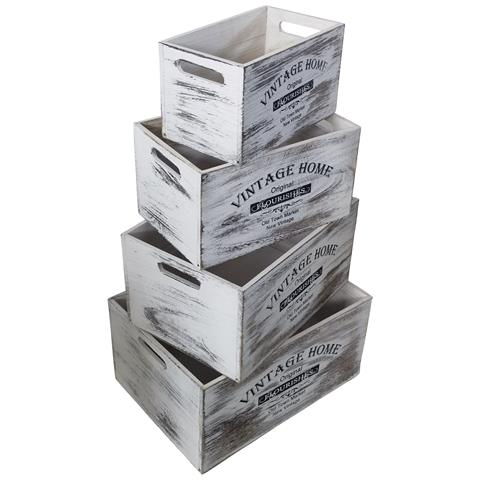 Gisela - Set Di 4 Cassette In Legno - Foto 3