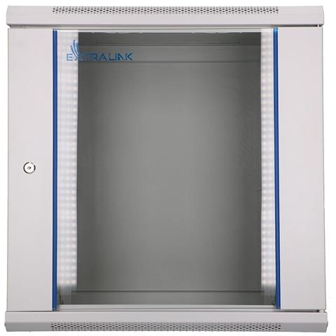 Extralink Armadio per montaggio su rack 12U 600x600 Grigio montaggio a parete, Da parete, 12U, 60 kg, Lucchetti, Griglie, Grigio - Foto 1