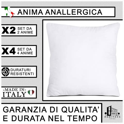 Set 2 Imbottiture Cuscini Divano 50 Cm, Anima Anallergica, Cuscino Morbido Per Arredo, Cuscino Interno Made In Italy (2 Imbottiture, 50x50 Cm) - Foto 6