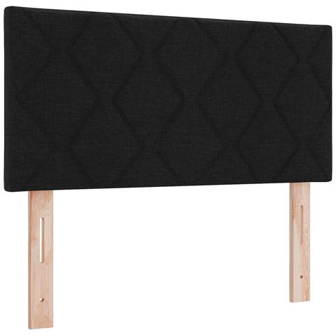 Testiera Design Blocchi di Diamante Nera 100 cm in Tessuto - Foto 1