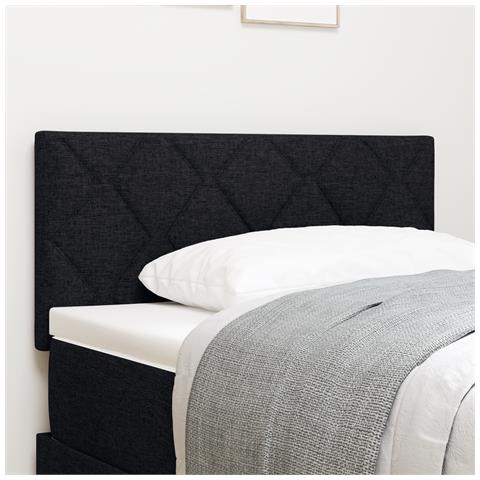 Testiera Design Blocchi di Diamante Nera 100 cm in Tessuto - Foto 2