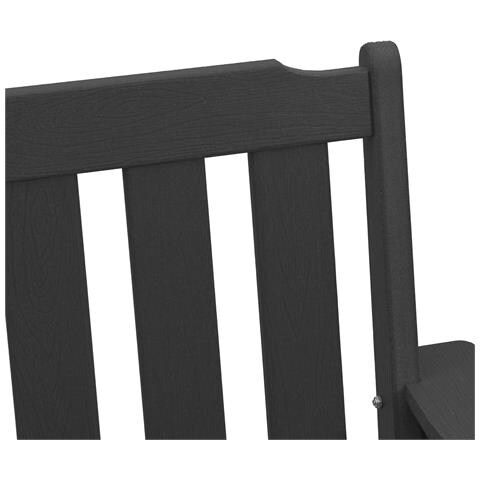 Sedie da Pranzo per Giardino  set da 6 nere 65,5x55,5x88 cm HDPE, Sedie da Pranzo per Giardino  set da 2 nere HDPE - Foto 9