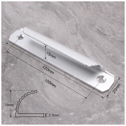 4 Maniglie Per Mobili - Montaggio Superficiale Silver - Foto 6