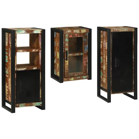 Set di mobili per il bagno 3 pcs Legno massello riciclato - Foto 2