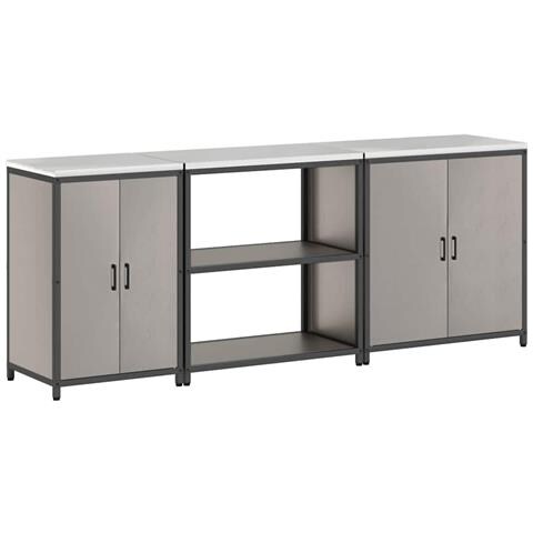 Set di Stoccaggio per Cucina 3 pcs Ruggine 240 x 50 x 92 cm - Foto 9