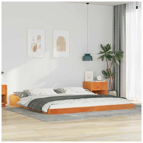 Struttura del letto Cera marrone 180 x 220 cm - Foto 2