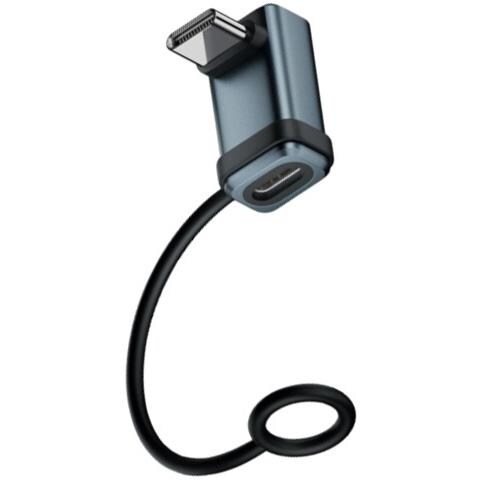 Adattatore Usb-c Maschio A Maschio Ad Angolo Retto 3d 240w - Trasferimento Dati 120gbps (confezione Da 2) Blue - Foto 3
