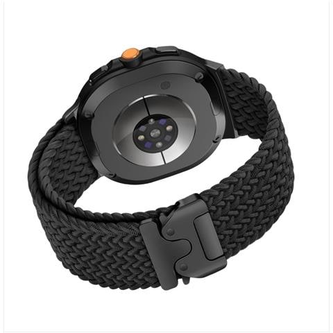 Cinturino Elastico Intrecciato In Nylon Da 40/44 Mm Con Fibbia A Paracadute Compatibile Con Samsung Galaxy Watch 8 Classic Black - Foto 4