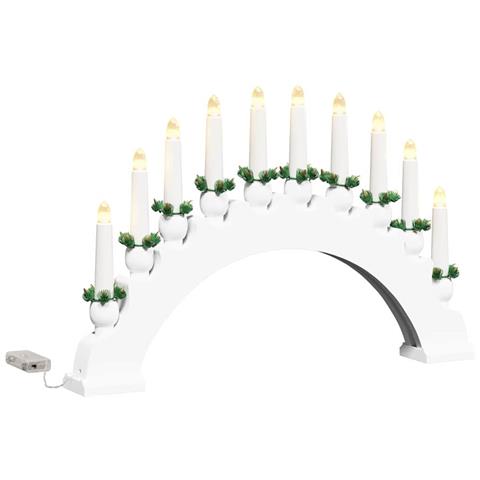 Arco di Candele di Natale con 10 Candele LED Bianco - Foto 1