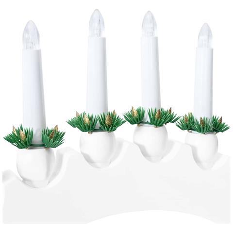 Arco di Candele di Natale con 10 Candele LED Bianco - Foto 9