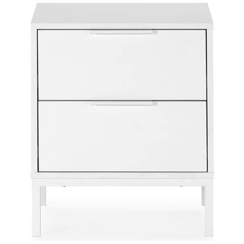 Comodino Auri 2 Cassetti Colore Bianco - Foto 2