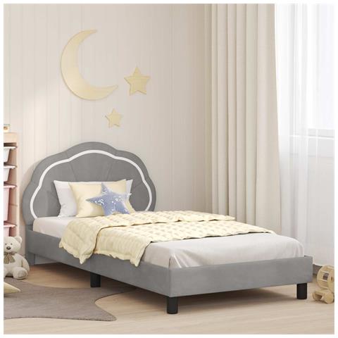 Struttura letto bambini con testata Grigio chiaro 90 x 200 cm - Foto 2