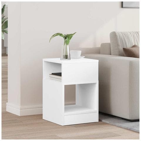 Tavolino Bianco 30,5 x 30 x 45 cm Legno multistrato - Foto 2