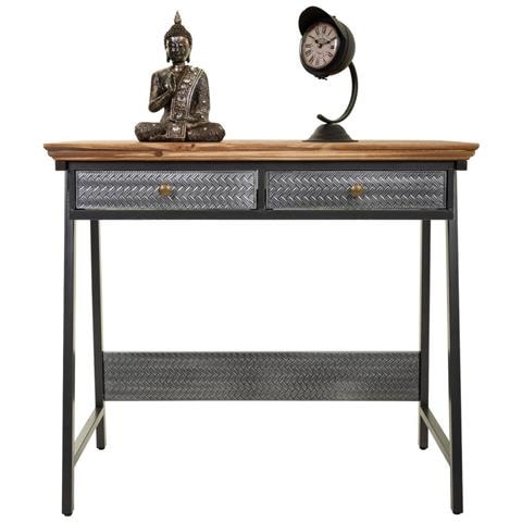 Mobile De Ingreso In Metallo E Legno 83,5x45,5x75h Cm - Foto 2