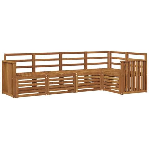 Set divani 5 pcs Naturale Legno di Acacia Massello - Foto 1
