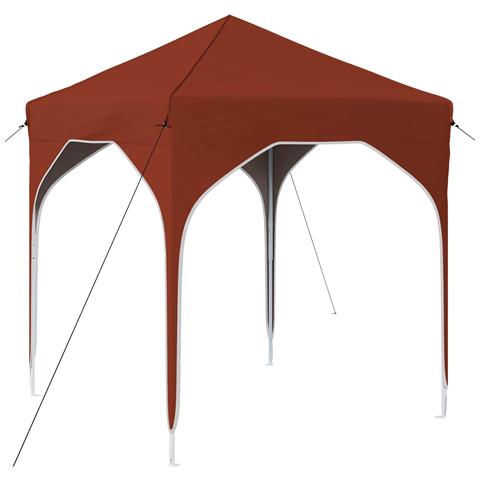 Tenda per feste a pop-up 194 x 194 x 245 cm Terracotta - Foto 1