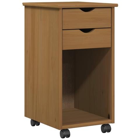 Mobile con Ruote Marrone Miele 34 x 39 x 65,5 cm - Foto 1