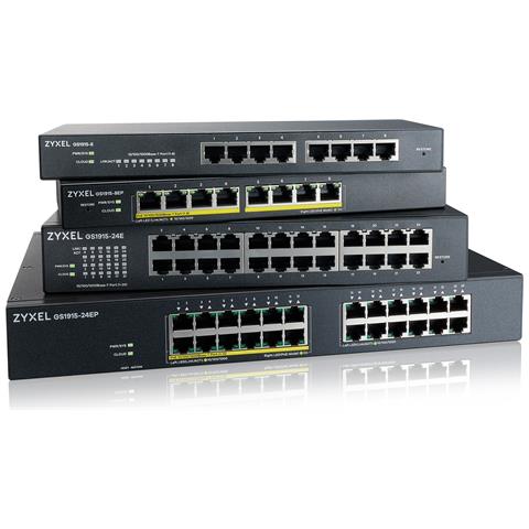 GS1915-24EP Gestito L2 Gigabit Ethernet (10/100/1000) Supporto Power over Ethernet (PoE) 1U Nero - Foto 2
