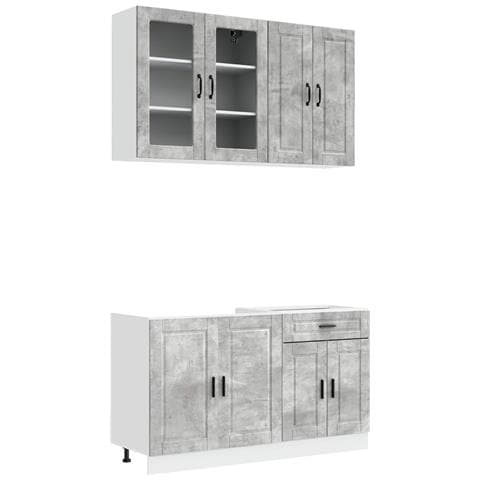 Unità Cucina PORTO 4 pcs Grigio Cemento Legno ingegnerizzato - Foto 1