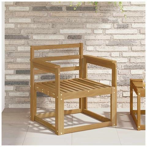 Set di divani da esterno Legno di Acacia Massello Bianco - Foto 2