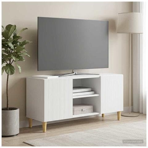 Mobile TV Bianco 102 x 34,5 x 50 cm Legno ingegnerizzato - Foto 2