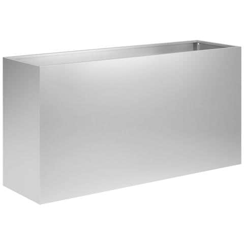 Vaso da giardino Argento 100 x 30 x 40 cm Acciaio zincato - Foto 1