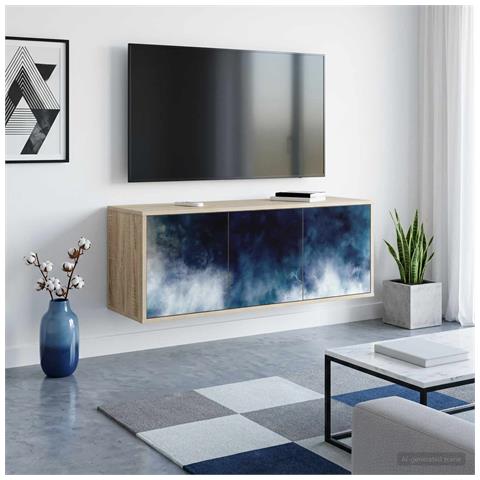 Mobile TV da Parete RAALTE 102 x 33 x 40 cm Rovere Sonoma - Foto 2