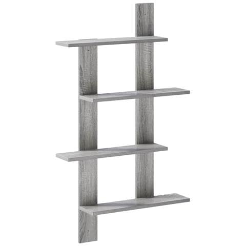 Scaffale da parete Sonoma grigio 61 x 13,5 x 105 cm - Foto 1