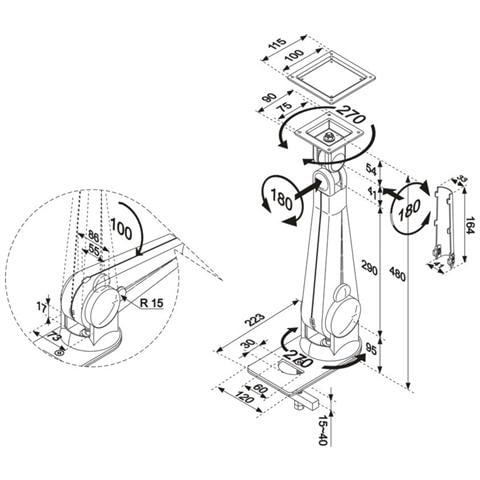 Supporto da Scrivania FPMA-D200BLACK per Monitor LCD /LED /TFT - Foto 10