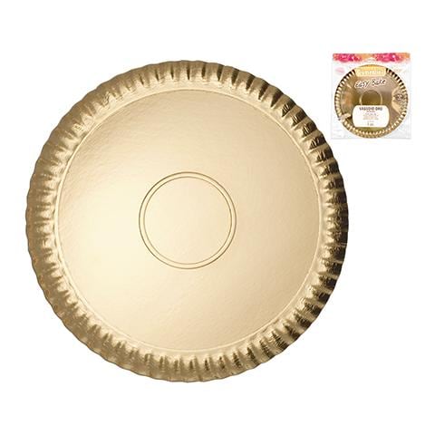 Confezione 2 Vassoi Carta Tondi Cm34 Gold - Foto 1