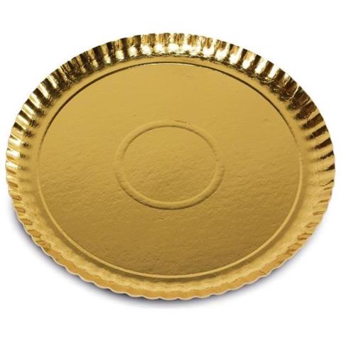 Confezione 2 Vassoi Carta Tondi Cm34 Gold - Foto 2