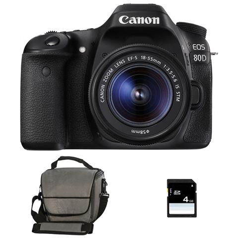 Eos 80D + 18-55 Stm + Borsa + 4Gb Sd - Foto 1