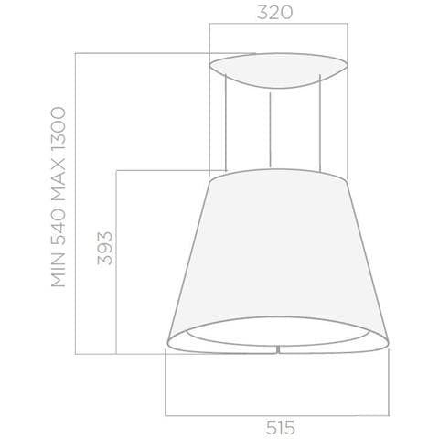 PRF0120354 Cappa Sospesa Easy Filtrante da 50 cm Colore Acciaio Inox - Foto 3