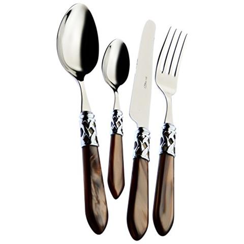 Posate Aladdin, Set 24 Pz. Scatola Compact - Onice Cromata - Foto 1