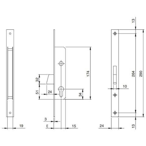 781353ifz Serratura Solo Mandata Senza Cilindro E. 35 Mm. - Foto 2