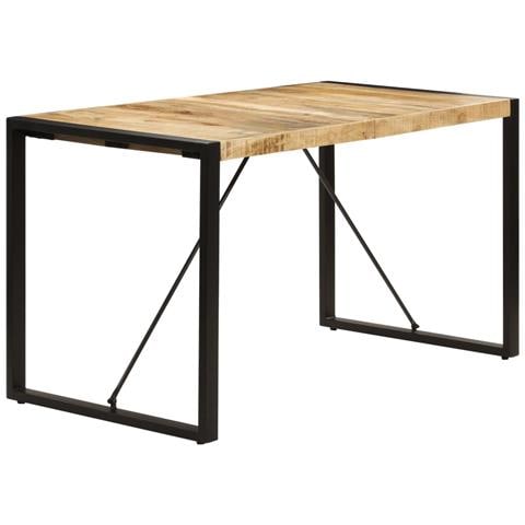 Tavolo Da Pranzo 140x70x75 Cm In Legno Massello Di Mango - Foto 10