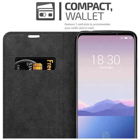 Cadorabo Custodia Compatibile Con Meizu 16xs In Bruno Caffè - Coperchio Protettiva Con Chiusura Magnetica, Funzione Stand E Tasca Per Le Carte - Foto 2